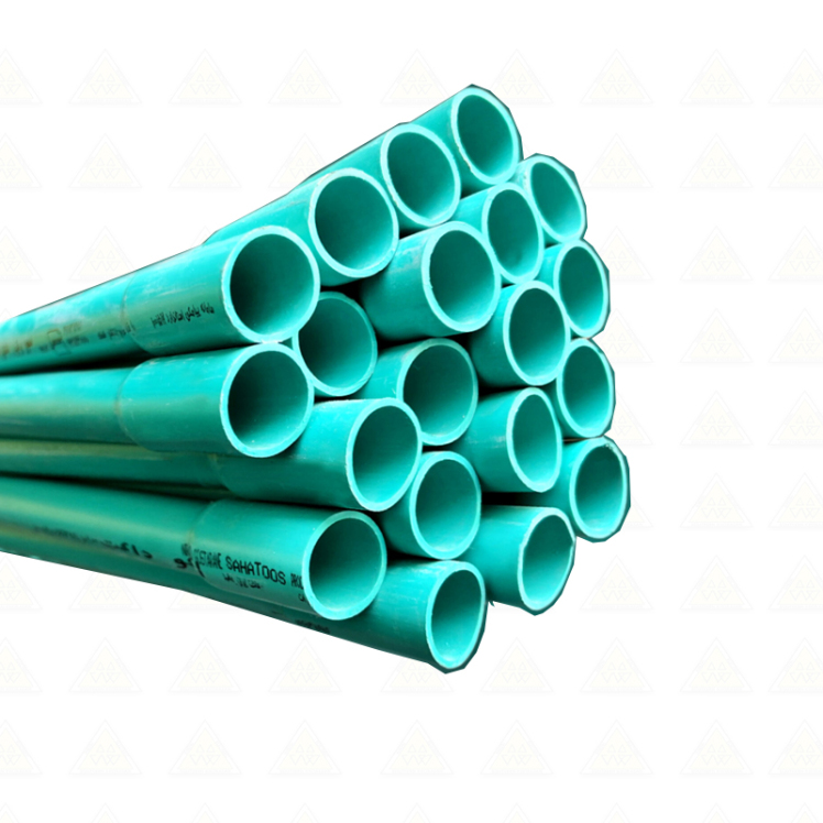 لوله برق UPVC سایز 20 سبز 5 متری(استاندارد مدفون درخاک) سهاتوس